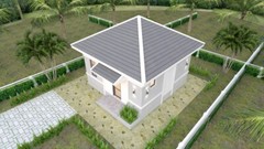 20×20 Feet Small House Plans 6×6 with One Bedroom Hip Roof (A4 Hard Copy)