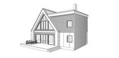 43’x29’ Cozy A-Frame Cabin, 3-Beds, 4 Baths, Garage, 1775SF PDF Download