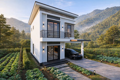 22×30 Feet Small House 6.6×9 Meter 2 Bed 3 Bath Shed Roof PDF, CAD &A4 Hard Copy