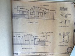 COMPLETE 8 + Sheet VINTAGE A-Frame Cabin Blueprints National Plan RARE
