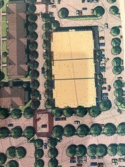 Large Architectural Site Plan Rendering Mixed-Use Development Concept 30×40