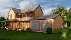 Construction Documents for 3-Bedroom 2-Story American Farmhouse – 1945 sqft