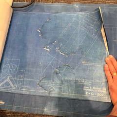 Vtg 1918 AT&SF Santa Fe Building Blueprints Railroad Memorabilia Kansas ~16 pgs
