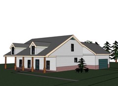 Blanche_1415G-4, 1/2 brick, 3 bed / 2 bath , 2 car garage, future upstairs, PDF