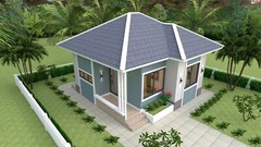 24×24 Feet Small House Plans 7×7 Meter 2 Bedrooms Hip Roof (A4 Hard Copy)