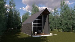 Modern House Plan with Blueprint PDF, DWG & 3D Design- 1100sqft (No 13)