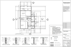 40’x45’ 3 Bed, 3 Bath Modern Cottage Architectural Build Plans PDF Download.