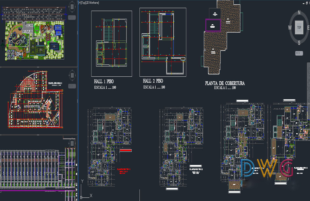 Exquisite Hotel Building Plan – Detailed DWG Design