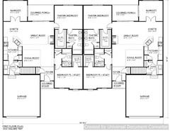Full Set of Condominium / Duplex building plans 1,530 sq ft