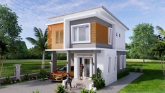 20×30 Feet Small House Design 6×9 Meter 3 Beds 3 Baths Shed Roof (A4 Hard Copy)