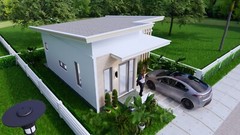 20×23 feet Small House 6×7 meter 2 Beds 1 Bath Shed Roof PDF & (A4 Hard Copy)
