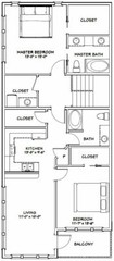 60×50 Apartment with 2-Car 2-RV Garage – PDF FloorPlan – 1,694 sqft – Model 1