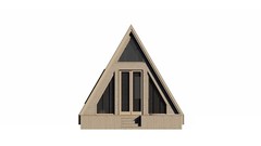 20’x42 1 Bed, 1 Bath Modern A-Frame Cabin Architectural Build Plans PDF.