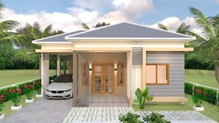 One Story House 10×11 Meter 33×36 Feet 3 Bedrooms Hip Roof PDF (A4 Hard Copy)