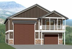 36×50 Apartment 1-Car 1-RV Garage — PDF Floor Plan — 1,217 sqft — Model 1A