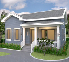 30×30 Feet House Plan 9×9 Meter 2 Bed 1 bath Gable Roof PDF Plan (A4 Hard Copy)