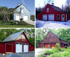 Walnut Car Barns with Lofts – 3 Complete Sets of Pole-Barn Plans (eB-441×3)