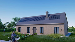 Sustainable Solar Energy Home Plans – 3 Bedrooms, Skylights, Carport