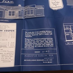 HOUSE OF THE WEEK STUDY PLAN. VINTAGE AP NEWSFEATURES, ARCHITECT DESIGNED HOUSES
