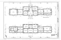 Carter’s Grove Plantation – colonial brick mansion, architectural PRINTED Plans