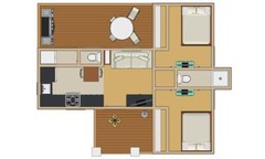 469sqft – 25’x33′ – 2bedrms1.5baths – Small House design – ala cart