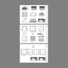 24×24 2-Car Garage — 576 sqft — 9ft Walls — PDF Floor Plan — Model 1