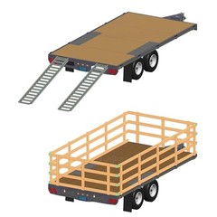 8.5 x 16 Deck Over Trailer Plans, 7,000 lb Capacity, DIY Blueprints, Step-by