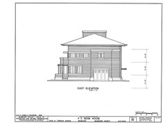 Frank Lloyd Wright’s Bogk House, brick Prairie Style – PRINTED PLANS