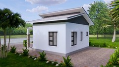 20×20 Feet Small House Plan 6×6 Meter 1 Bed 1 Bath Shed Roof PDF & A4 Hard Copy