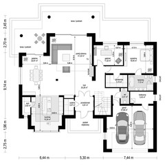 3 bedroom house plan with garage