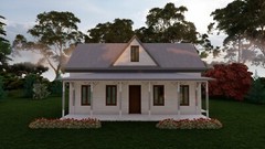 Two-Story 2-Bedroom 1 Bath Home Building Plans | 32’x16′ | 1024sqft | DIY