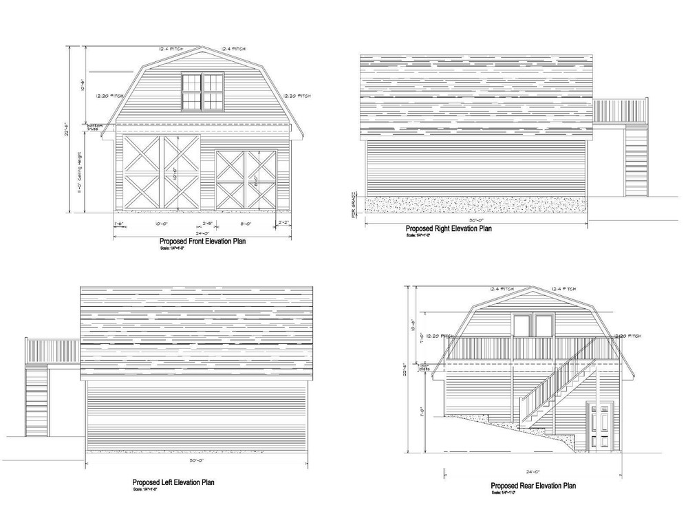 24X36 GARAGE PLANS GAMBREL . 36X24 GAMBREL 20-2436-GMB-8