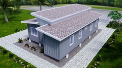 3 High Cub Container 24×40 Feet 2 Beds 1 Bath Shed Roof PDF (A4 Hard Copy)
