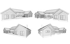 Mill Farm Loft House 4 Bed, 3.5 Bath Architectural Build Plans PDF Download