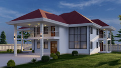 MODERN 5 BEDROOM VILLA PLAN