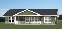 46×30 House — 4 Bedroom 2 Bath — PDF Floor Plan — 1,338 sq ft — Model 1C