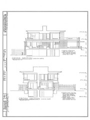Frank Lloyd Wright Prairie Home, brick, 4 bedrooms, modern house PRINTED PLANS