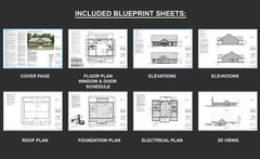 Farmhouse Barndominium – 40′ x 60′ House Plan Design – 3 Bed 2 Bath – Drawings B