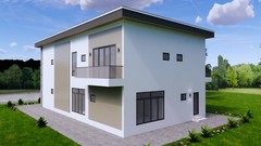 33X56 House Design Plans 10×17 Meter 6 Bed 8 Bath Flat Roof PDF & A4 Hard Copy