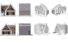 43’x29’ 3 Beds, 4 Baths Cozy A-Frame House Architecture Plans PDF Download.