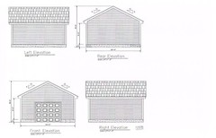 20’X20′ -GARAGE PLAN GABLE 20’X20′ 2 CAR GABLE ROOF PLAN #17-2020-GBL-1