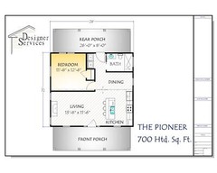 Pioneer House Plan 700 Heated Square Feet
