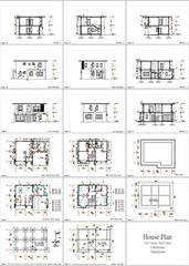 36×23 Feet House Plan 11×7 Meter 3 Bed 3 Baths Terrace Roof (A4 Hard Copy)