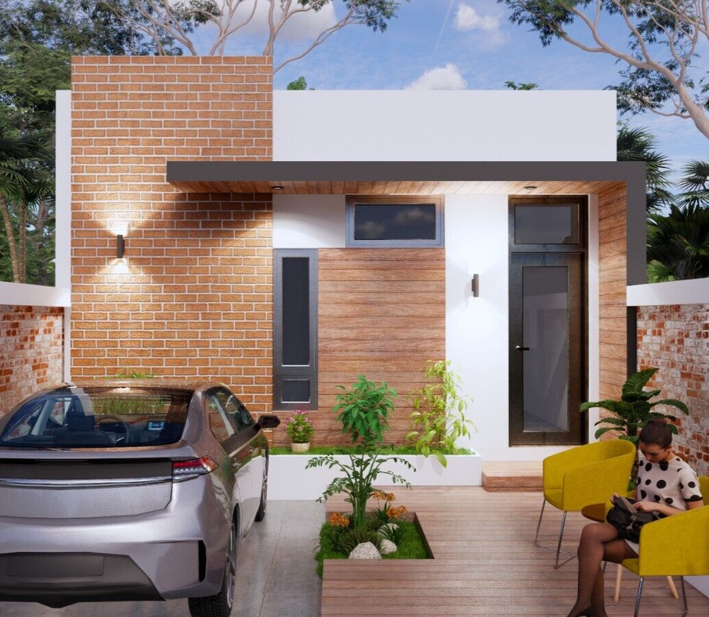 20×23 One Bedroom Small House Plan 6×7 Meter 1 Bath PDF Full Plan (A4 Hard Copy)