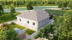 Rural Residence 3 Bed, Bathroom, 2 Car Garage CAD Blueprints Metric/Imperial