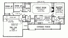 House Plan HOMEPW03307 1480 Square Foot 3 Bedroom 2 Bathroom Country Home