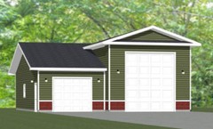 36×48 1 RV Garage – 1,600 sq ft – PDF Floor Plan – Model 1C