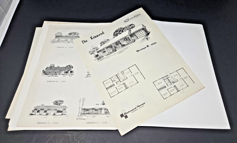 Vintage MCM Richmond Homes Plans Design Catalog Blueprints Greenbrier Belmont