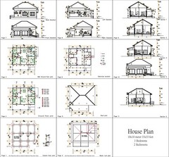 33×33 Feet House Plans 10×10 Meter 3 Bedrooms 2 Bath Hip Roof PDF (A4 Hard Copy)