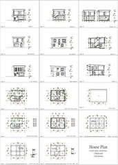 22×30 Feet Small House Plan 6.5×9 Meter 3 Beds 2 Baths Shed Roof (A4 Hard Copy)